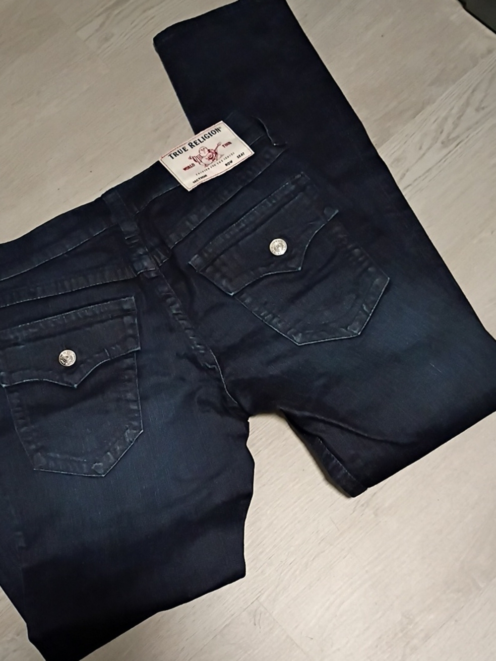 True Religion Navy Indigo Jeans with Signature Back Pockets